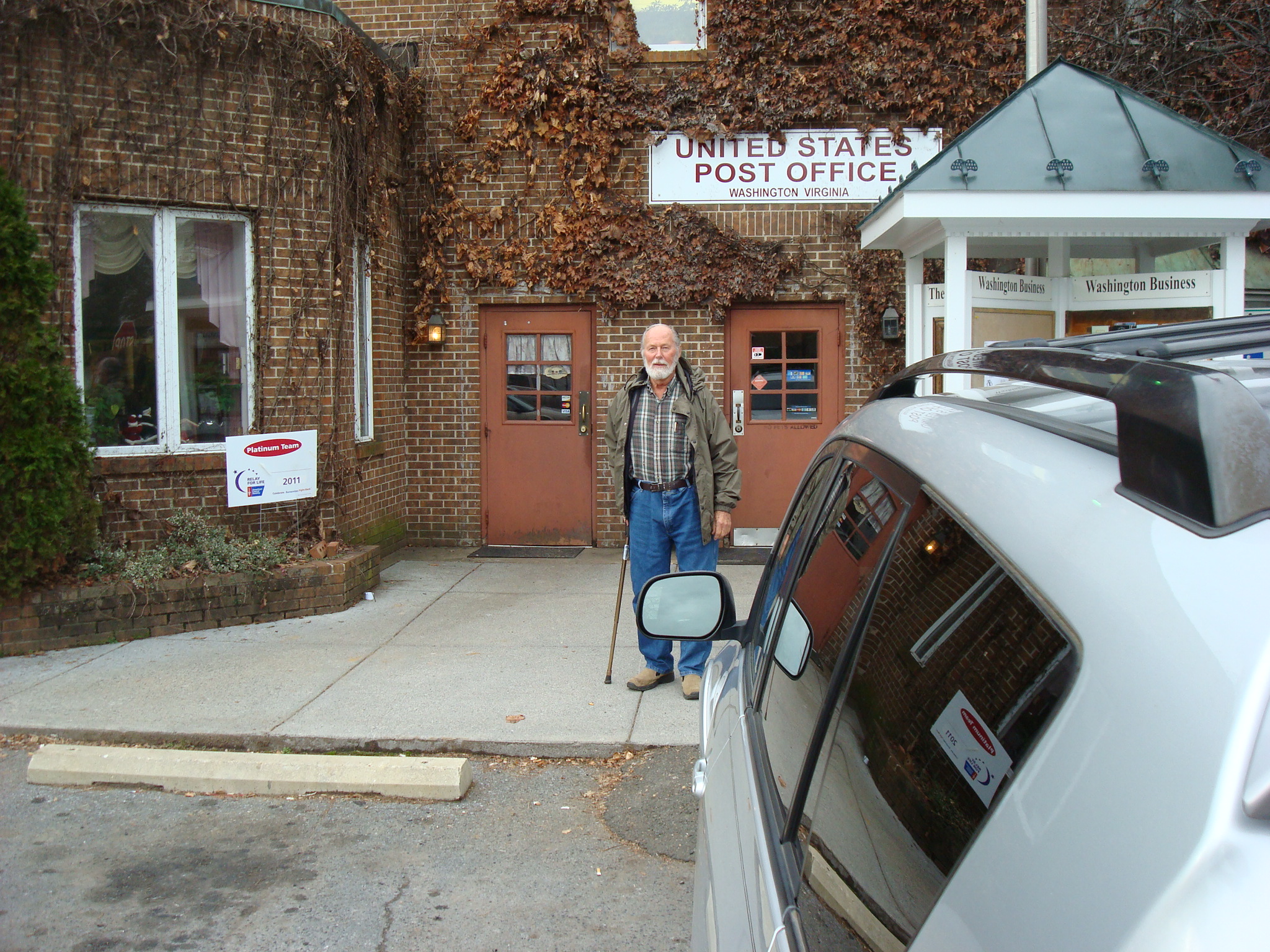 at post office